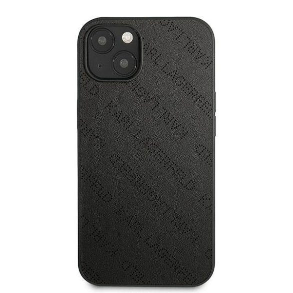 Karl Lagerfeld KLHCP13SPTLK iPhone 13 mini 5,4" keménytok fekete Perforált Allover tok