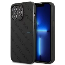   Karl Lagerfeld KLHCP13XPTLK iPhone 13 Pro Max 6,7" keménytok fekete Perforált Allover tok