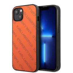   Karl Lagerfeld KLHCP13SPTLO iPhone 13 mini 5,4" keménytok narancssárga perforált Allover tok