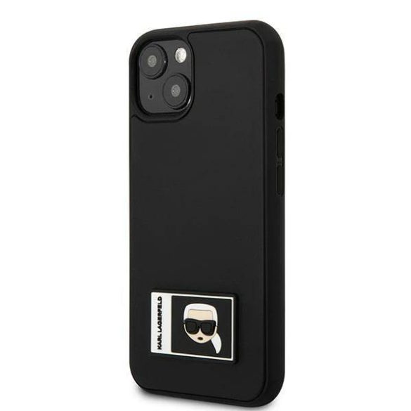 Karl Lagerfeld KLHCP13S3DKPK iPhone 13 mini 5,4" fekete keménytok ikonikus Patch