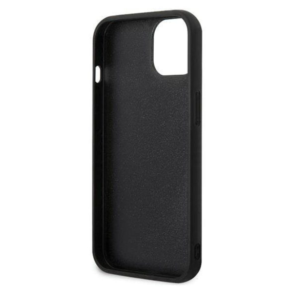 Karl Lagerfeld KLHCP13M3DKPK iPhone 13 / 14 / 15 6,1" fekete keménytok ikonikus Patch