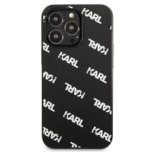 Karl Lagerfeld KLHCP13LPULMBK3 iPhone 13 Pro / 13 6,1" keménytok fekete Allover tok
