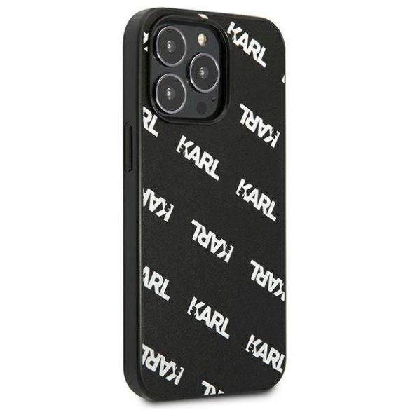 Karl Lagerfeld KLHCP13LPULMBK3 iPhone 13 Pro / 13 6,1" keménytok fekete Allover tok