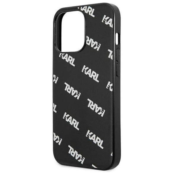 Karl Lagerfeld KLHCP13LPULMBK3 iPhone 13 Pro / 13 6,1" keménytok fekete Allover tok