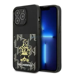   Karl Lagerfeld KLHCP13LCANCNK iPhone 13 Pro / 13 6,1" keménytok fekete Karlimals Cardslot