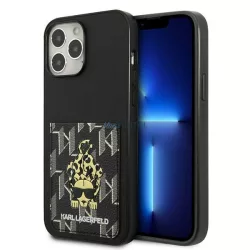   Karl Lagerfeld KLHCP13XCANCNK iPhone 13 Pro Max 6,7" keménytok fekete Karlimals Cardslot tok