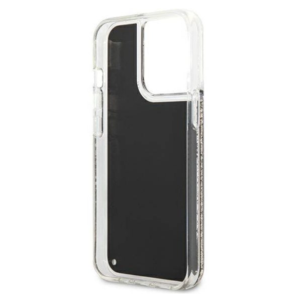 Karl Lagerfeld KLHCP13LLGGGGKBK iPhone 13 Pro/ 13 6,1 "fekete folyékony csillogó kristályos keménytok Gatsby tok