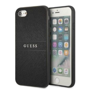 Guess GUHCI8PSASBBK iPhone 7/8 / SE 2020 / SE 2022 fekete Saffiano Strap tok