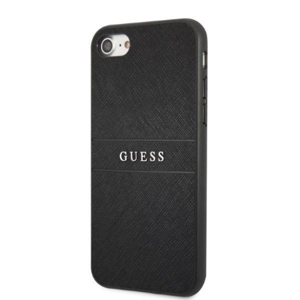 Guess GUHCI8PSASBBK iPhone 7/8 / SE 2020 / SE 2022 fekete Saffiano Strap tok