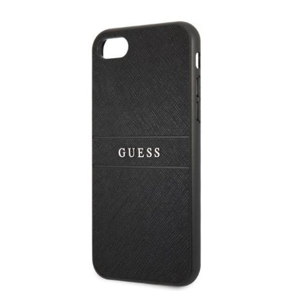 Guess GUHCI8PSASBBK iPhone 7/8 / SE 2020 / SE 2022 fekete Saffiano Strap tok