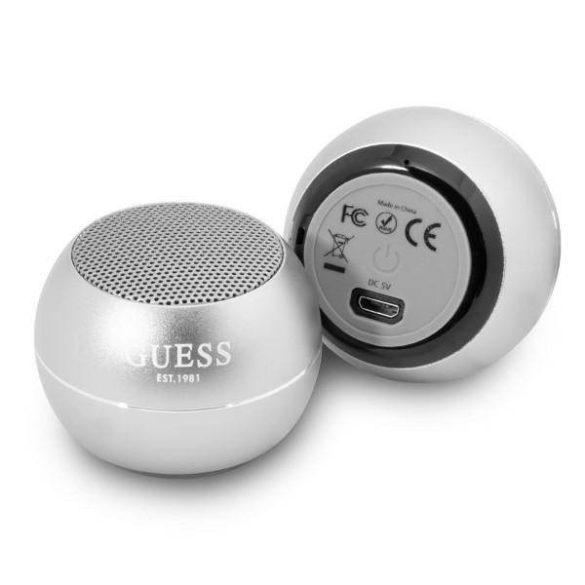 Guess Bluetooth hangszóró mini szürke