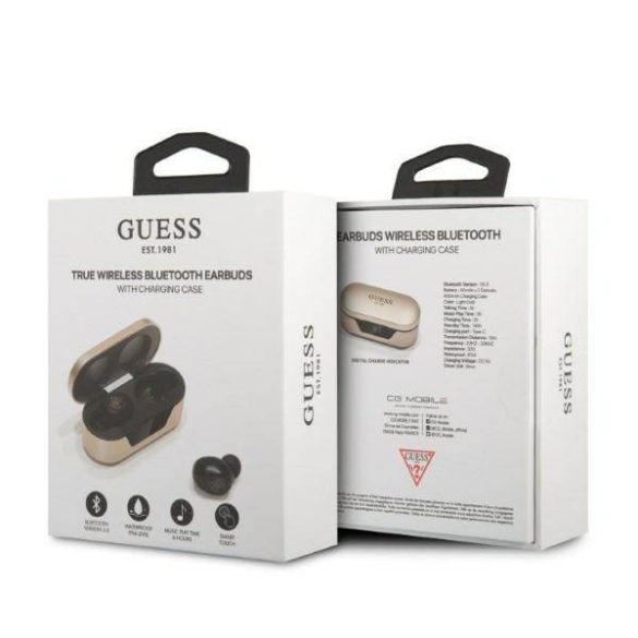 Guess Bluetooth fülhallgató GUTWST31ED TWS + dokkolóállomás arany