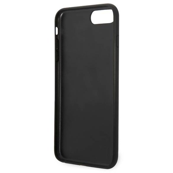 Karl Lagerfeld KLHCI8LSAKICKCBK iPhone 7 Plus / 8 Plus fekete keménytok Saffiano Karl&Choupette fej