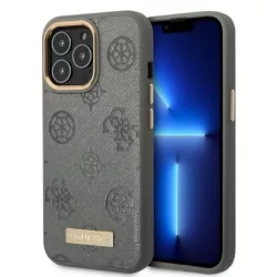   Guess GUHMP13XSAPSTG iPhone 13 Pro Max 6,7" szürke Peony Logo Plate MagSafe keménytok