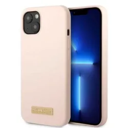   Guess GUHMP13MSBPLP iPhone 13 6.1" rózsaszín keménytok Silicone Logo Plate MagSafe