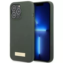   Guess GUHMP13LSPLA iPhone 13 Pro / 13 6,1" keki szilikon Logo Plate MagSafe keménytok
