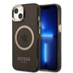   Guess GUHMP13MHTCMK iPhone 13 6.1" fekete keménytok arany kontúrú áttetsző MagSafe