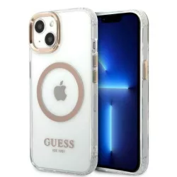   Guess GUHMP13MHTRMD iPhone 13 6.1" arany keménytok fém kontúr Magsafe