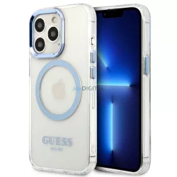   Guess GUHMP13LHTRMB iPhone 13 Pro / 13 6,1" kék keménytok fém kontúrral Magsafe