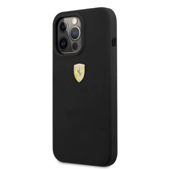 Ferrari FESSIHMP13LBK iPhone 13 Pro / 13 6,1" fekete szilikon Magsafe keménytok