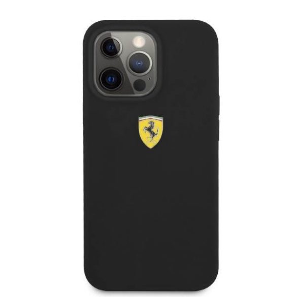 Ferrari FESSIHMP13LBK iPhone 13 Pro / 13 6,1" fekete szilikon Magsafe keménytok