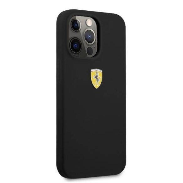 Ferrari FESSIHMP13LBK iPhone 13 Pro / 13 6,1" fekete szilikon Magsafe keménytok