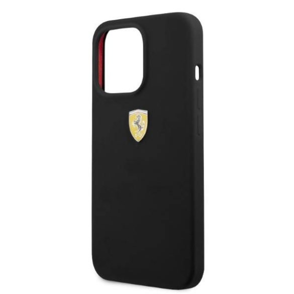 Ferrari FESSIHMP13LBK iPhone 13 Pro / 13 6,1" fekete szilikon Magsafe keménytok