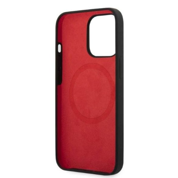 Ferrari FESSIHMP13LBK iPhone 13 Pro / 13 6,1" fekete szilikon Magsafe keménytok