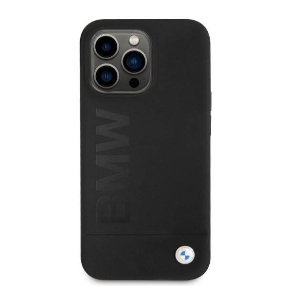 BMW BMHMP13LSLBLBLBK iPhone 13 Pro / 13 6,1" fekete Signature Logo szilikon Magsafe keménytok