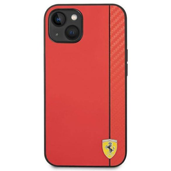 Ferrari FEHCP14SAXRE iPhone 14 / 15 / 13 6.1" piros keménytok Carbon