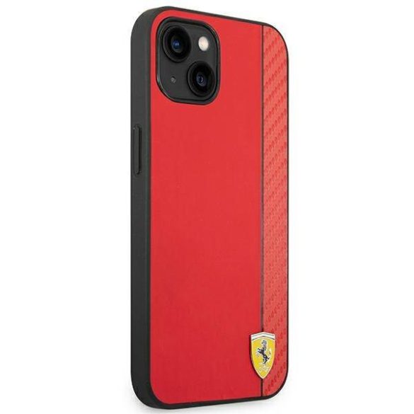 Ferrari FEHCP14SAXRE iPhone 14 / 15 / 13 6.1" piros keménytok Carbon