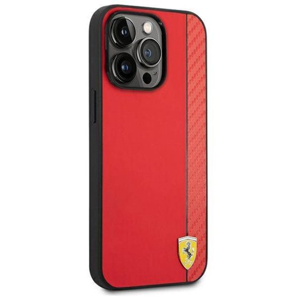 Ferrari FEHCP14LAXRE iPhone 14 Pro 6,1" piros Carbon keménytok