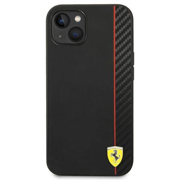 Ferrari FEHCP14SAXBK iPhone 14 / 15 / 13 6.1" fekete keménytok Carbon