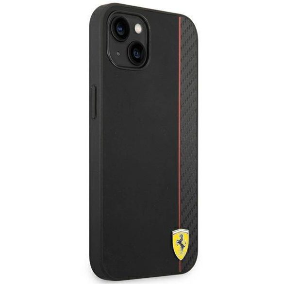 Ferrari FEHCP14SAXBK iPhone 14 / 15 / 13 6.1" fekete keménytok Carbon