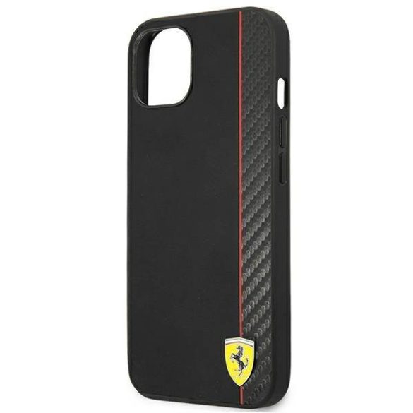 Ferrari FEHCP14SAXBK iPhone 14 / 15 / 13 6.1" fekete keménytok Carbon