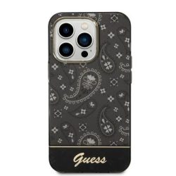   Guess GUHCP14XHGBNHK iPhone 14 Pro Max 6,7" fekete Bandana Paisley keménytok