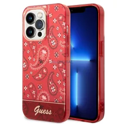   Guess GUHCP14XHGBNHR iPhone 14 Pro Max 6,7" piros Bandana Paisley keménytok