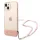 Guess GUHCP14MHGCOHP iPhone 14 Plus 6.7" rózsaszín keménytok áttetsző gyöngyház szíjjal