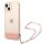 Guess GUHCP14MHGCOHP iPhone 14 Plus / 15 Plus 6.7" rózsaszín keménytok áttetsző gyöngyház szíjjal