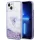 Guess GUHCP14MLFCTPU iPhone 14 Plus 6.7" lila keménytok folyékony Glitter Palm Collection