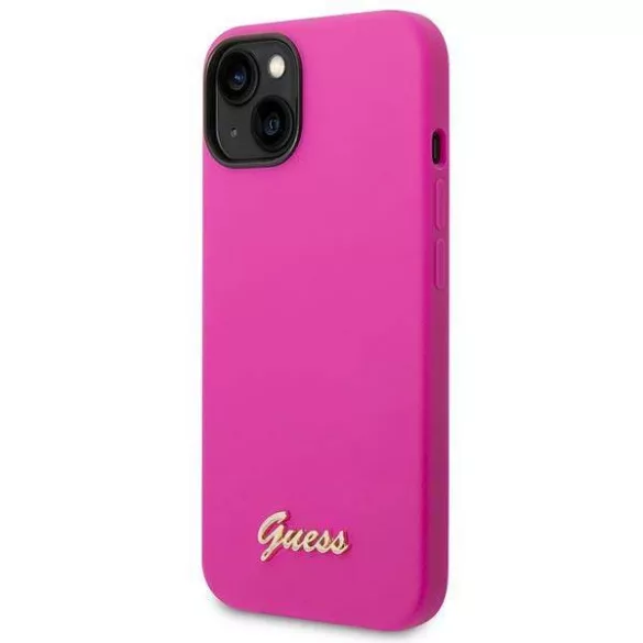 Guess GUHCP14MSLSMF iPhone 14 Plus 6.7" fukszia keménytok Szilikon Vintage arany logó