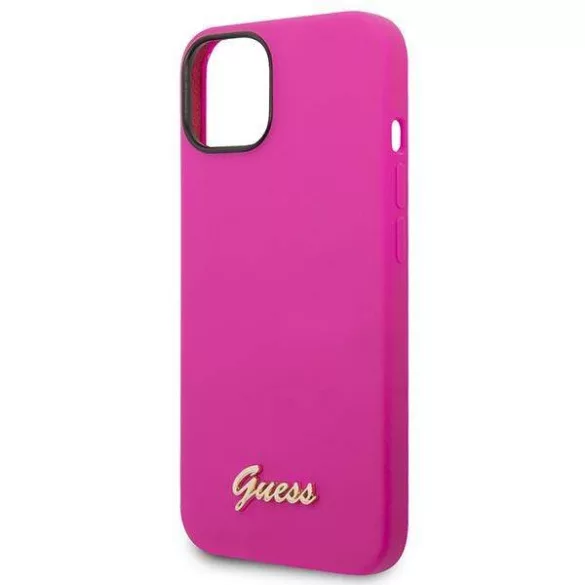 Guess GUHCP14MSLSMF iPhone 14 Plus 6.7" fukszia keménytok Szilikon Vintage arany logó