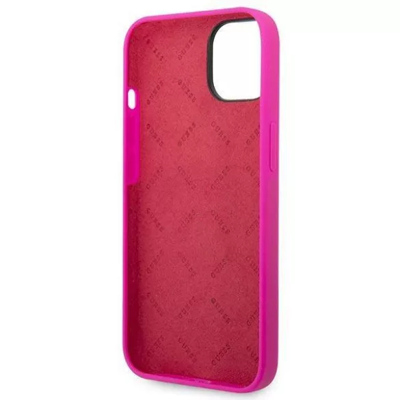 Guess GUHCP14MSLSMF iPhone 14 Plus 6.7" fukszia keménytok Szilikon Vintage arany logó
