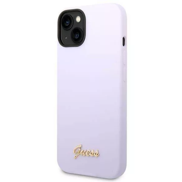 Guess GUHCP14MSLSMU iPhone 14 Plus 6.7" lila keménytok Szilikon Vintage arany logó