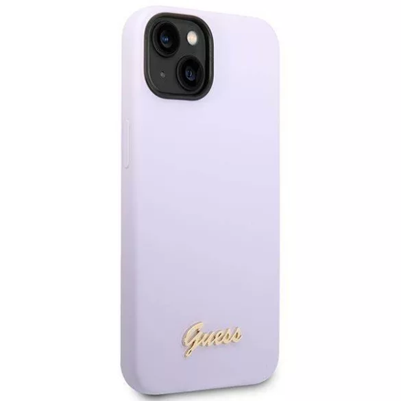 Guess GUHCP14MSLSMU iPhone 14 Plus 6.7" lila keménytok Szilikon Vintage arany logó