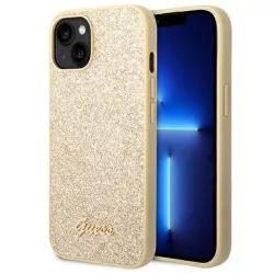   Guess GUHCP14SHGGSHD iPhone 14 6.1" arany keménytok Glitter Script