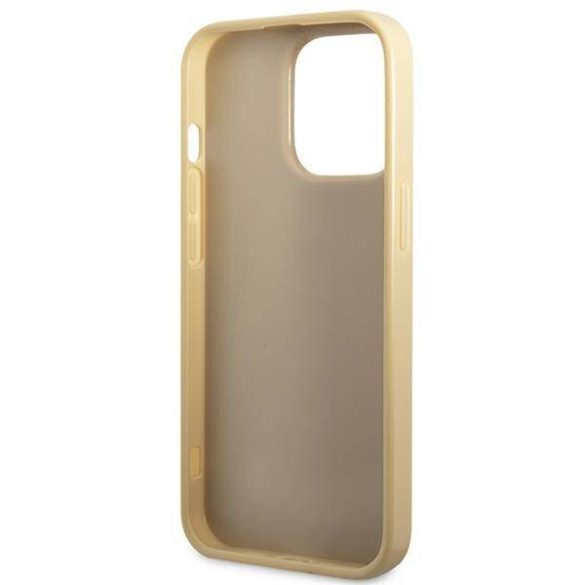 Guess GUHCP14LHGGSHD iPhone 14 Pro 6,1" arany Glitter Script keménytok