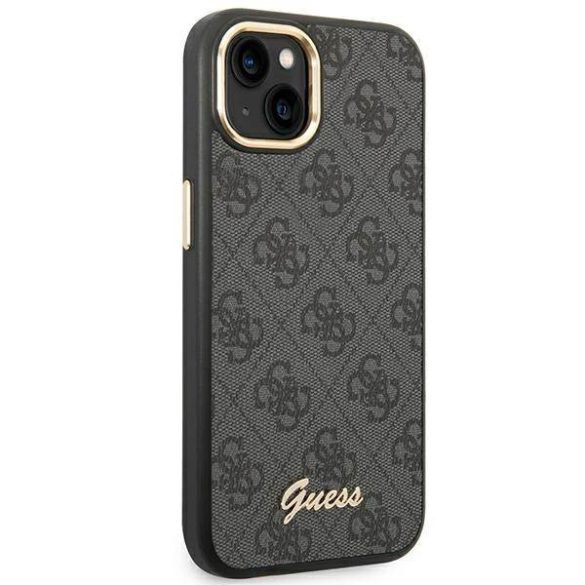 Guess GUHCP14MHG4SHK iPhone 14 Plus / 15 Plus 6.7" fekete keménytok 4G Vintage arany logóval