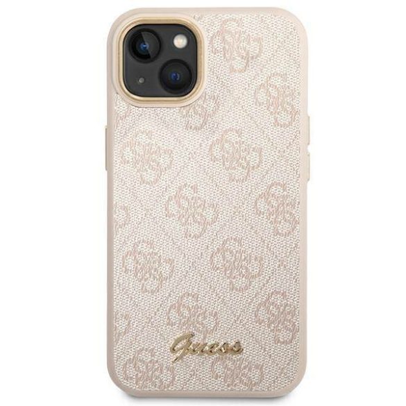 Guess GUHCP14MHG4SHP iPhone 14 Plus / 15 Plus 6.7" rózsaszín keménytok 4G Vintage arany logóval