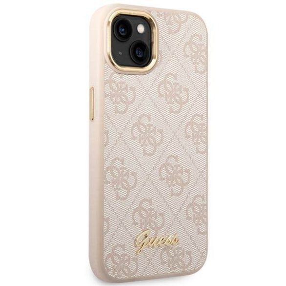 Guess GUHCP14MHG4SHP iPhone 14 Plus / 15 Plus 6.7" rózsaszín keménytok 4G Vintage arany logóval